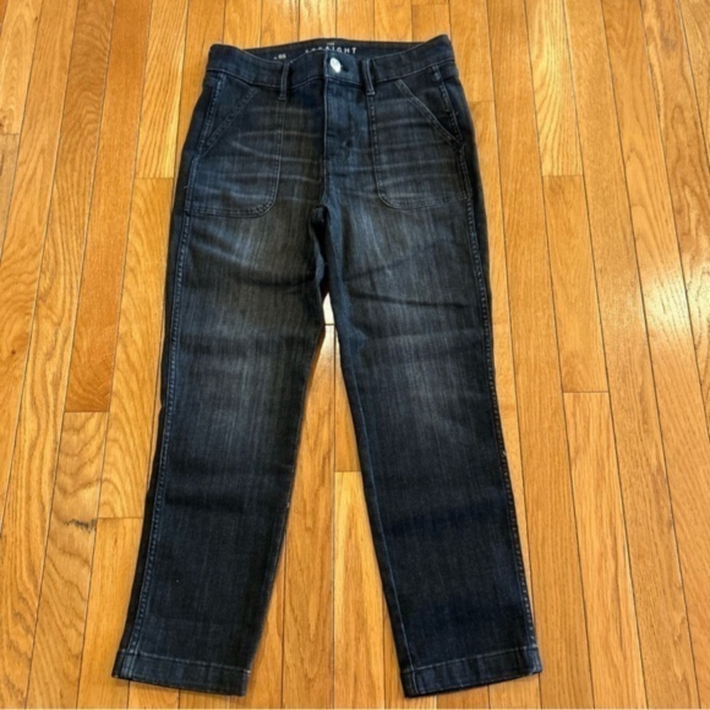 White House Black Market Straight Crop Colored Black Jeans Women’s Sz 6S